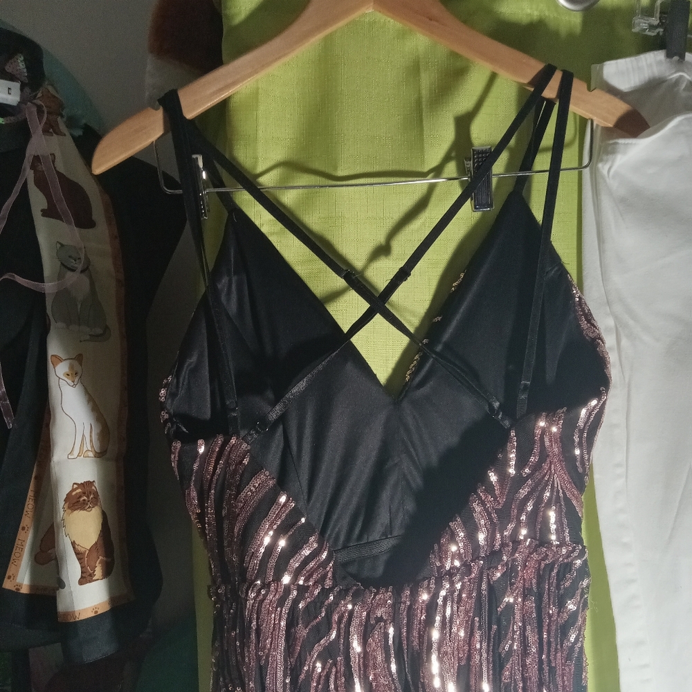 Sequin V-Neck Maxi Dress - Picture 2 of 2
